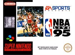 Box cover for NBA Live '95 on the Nintendo SNES.