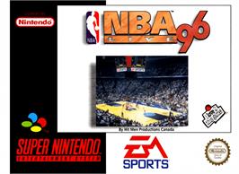 Box cover for NBA Live '96 on the Nintendo SNES.