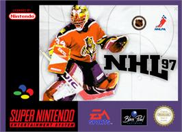 Box cover for NHL '97 on the Nintendo SNES.
