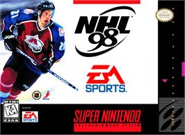 Box cover for NHL '98 on the Nintendo SNES.