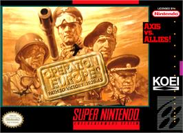 Box cover for Operation Europe: Path to Victory 1939-45 on the Nintendo SNES.