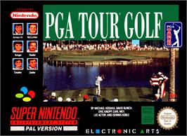 Box cover for PGA Tour Golf on the Nintendo SNES.