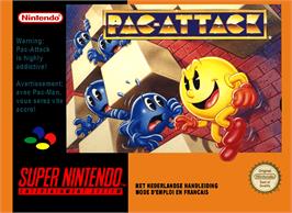 Box cover for Pac-Attack on the Nintendo SNES.