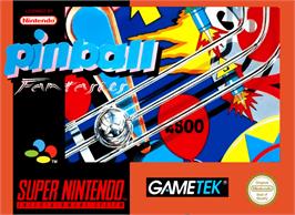 Box cover for Pinball Fantasies on the Nintendo SNES.