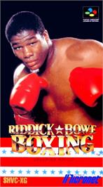 Box cover for Riddick Bowe Boxing on the Nintendo SNES.