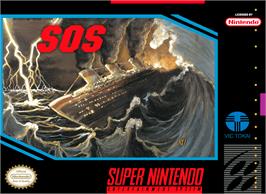 Box cover for SOS on the Nintendo SNES.