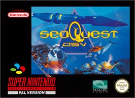 Box cover for SeaQuest DSV on the Nintendo SNES.