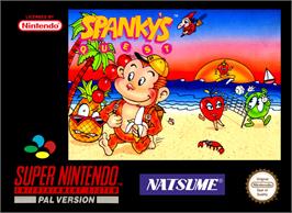 Box cover for Spanky's Quest on the Nintendo SNES.