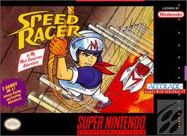 Box cover for Speed Racer in My Most Dangerous Adventures on the Nintendo SNES.