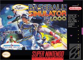 Box cover for Super Baseball Simulator 1.000 on the Nintendo SNES.