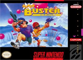 Box cover for Super Buster Bros. on the Nintendo SNES.