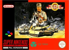 Box cover for Super Conflict: The Mideast on the Nintendo SNES.