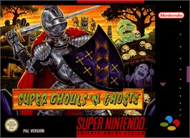 Box cover for Super Ghouls 'N Ghosts on the Nintendo SNES.