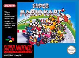 Box cover for Super Mario Kart on the Nintendo SNES.