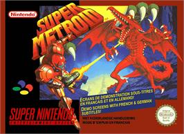 Box cover for Super Metroid on the Nintendo SNES.