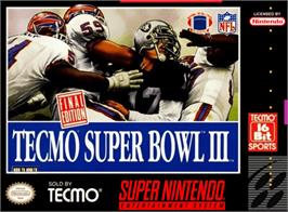 Box cover for Tecmo Super Bowl III: Final Edition on the Nintendo SNES.