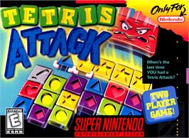 Box cover for Tetris Attack on the Nintendo SNES.