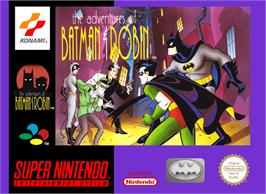 Box cover for The Adventures of Batman and Robin on the Nintendo SNES.