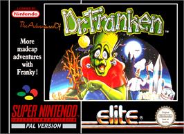 Box cover for The Adventures of Dr. Franken on the Nintendo SNES.