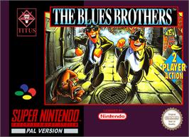 Box cover for The Blues Brothers: Jukebox Adventure on the Nintendo SNES.