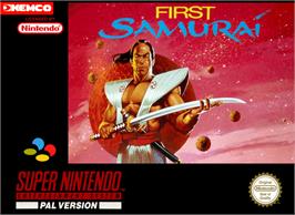 Box cover for The First Samurai on the Nintendo SNES.