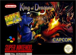 Box cover for The King of Dragons on the Nintendo SNES.