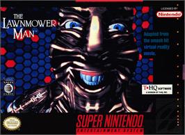 Box cover for The Lawnmower Man on the Nintendo SNES.
