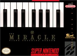 Box cover for The Miracle Piano Teaching System on the Nintendo SNES.
