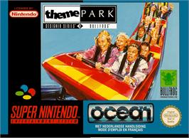 Box cover for Theme Park on the Nintendo SNES.