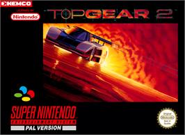 Box cover for Top Gear 2 on the Nintendo SNES.
