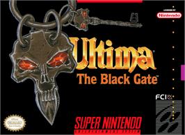 Box cover for Ultima VII: The Black Gate on the Nintendo SNES.
