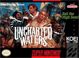 Box cover for Uncharted Waters on the Nintendo SNES.