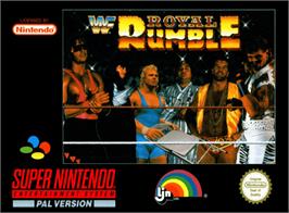 Box cover for WWF Royal Rumble on the Nintendo SNES.