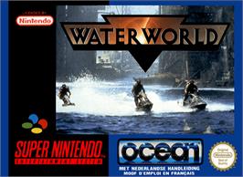 Box cover for Waterworld on the Nintendo SNES.