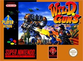 Box cover for Wild Guns on the Nintendo SNES.