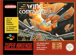 Box cover for Wing Commander on the Nintendo SNES.