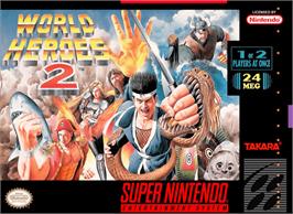 Box cover for World Heroes 2 on the Nintendo SNES.