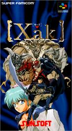 Box cover for Xak: The Art of Visual Stage on the Nintendo SNES.