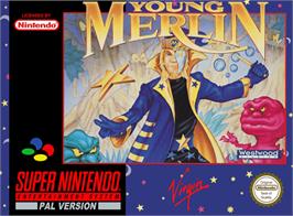 Box cover for Young Merlin on the Nintendo SNES.