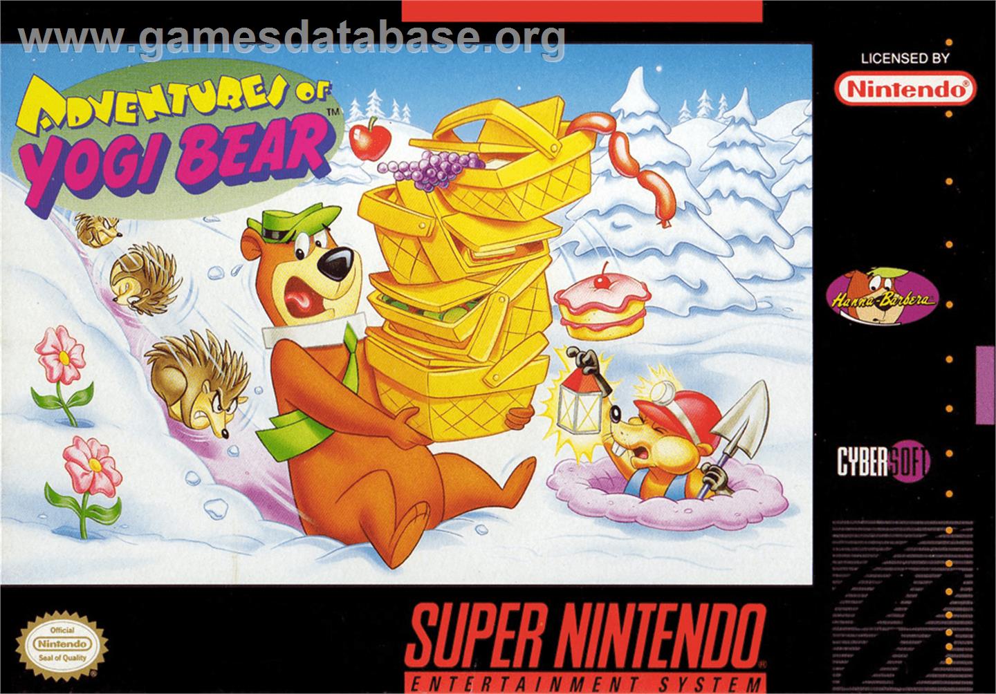 Adventures of Yogi Bear - Nintendo SNES - Artwork - Box