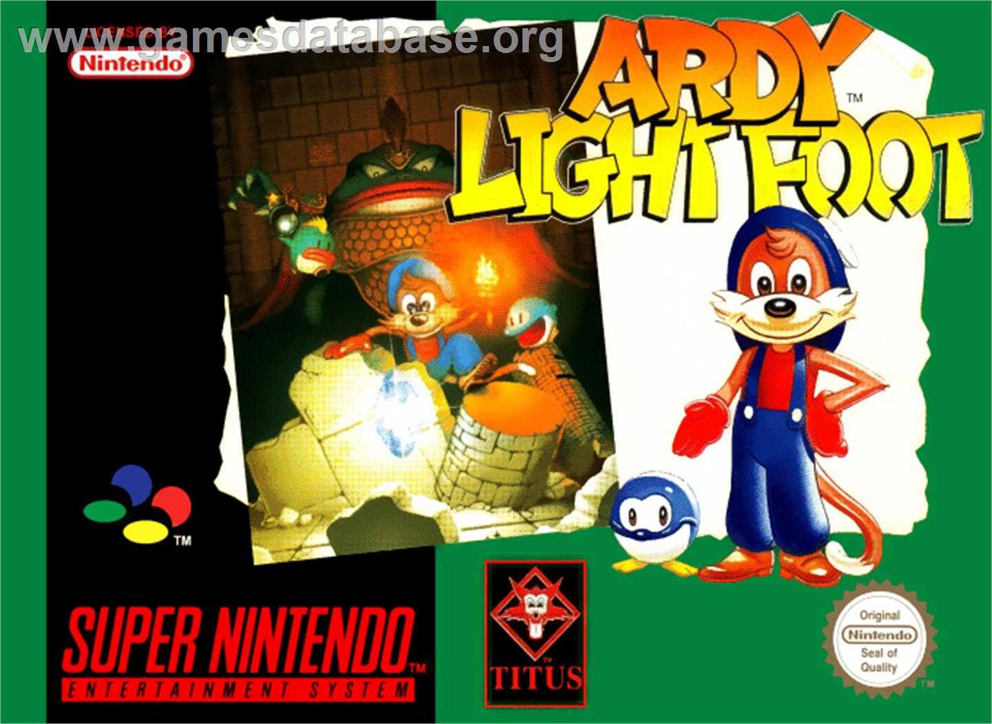 Ardy Lightfoot - Nintendo SNES - Artwork - Box