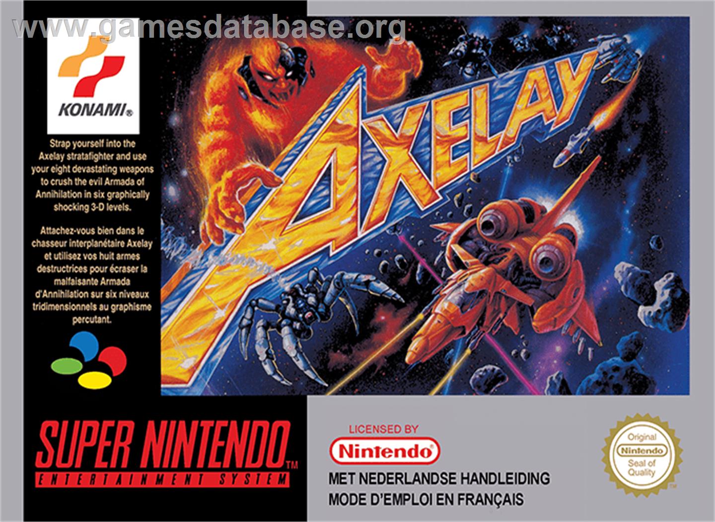 Axelay - Nintendo SNES - Artwork - Box