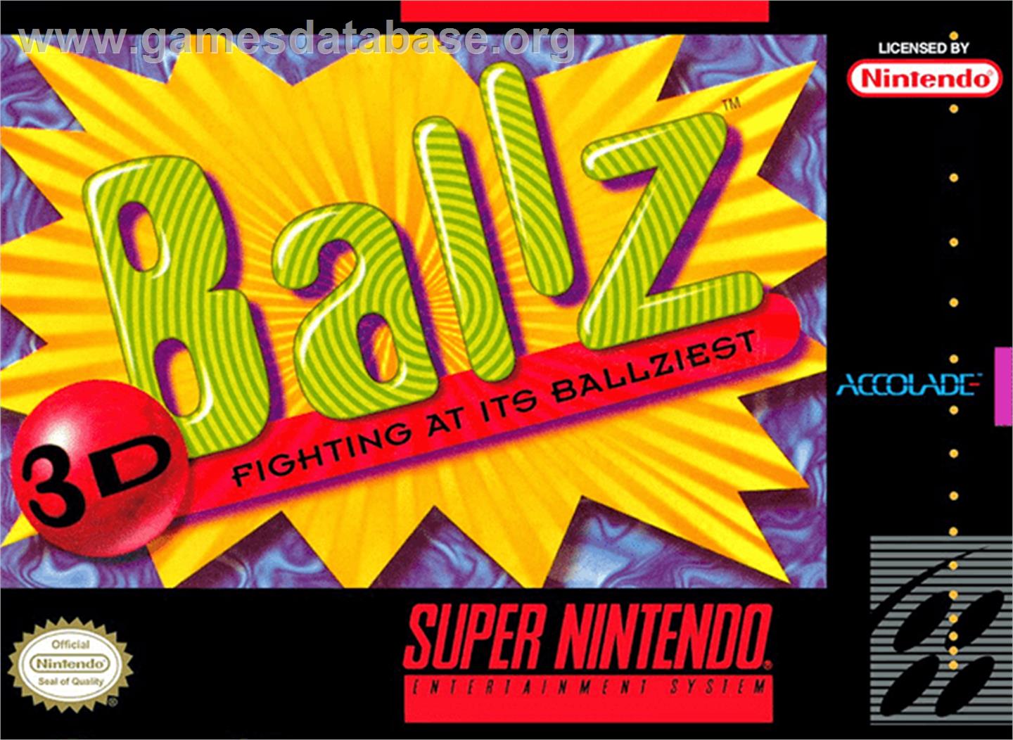 Ballz 3D - Nintendo SNES - Artwork - Box