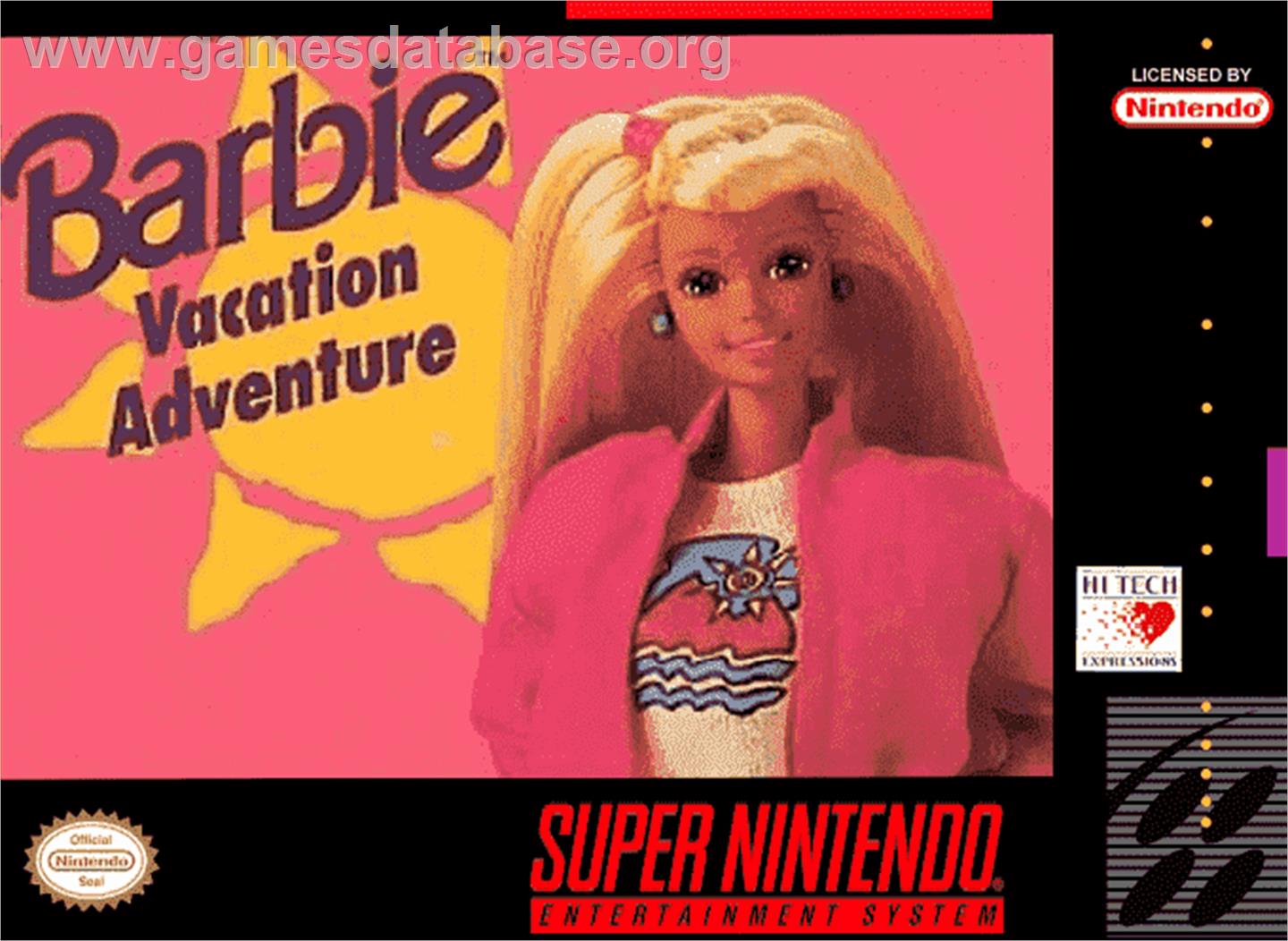 Barbie Vacation Adventure - Nintendo SNES - Artwork - Box