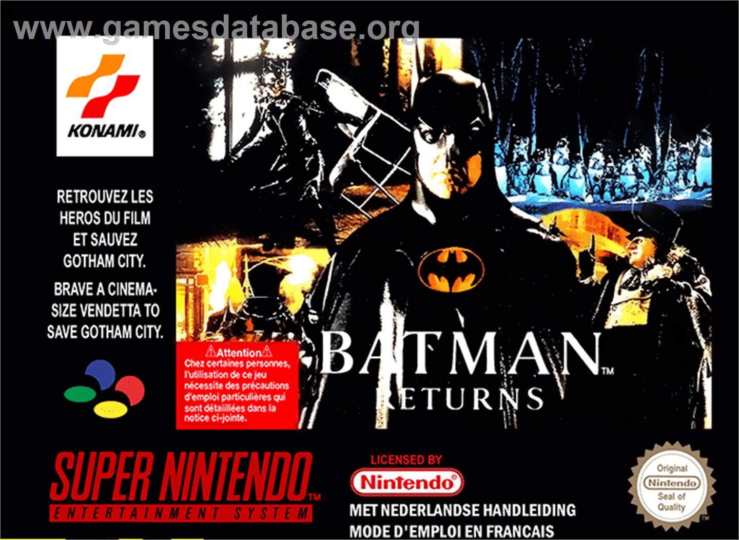Batman Returns - Nintendo SNES - Artwork - Box
