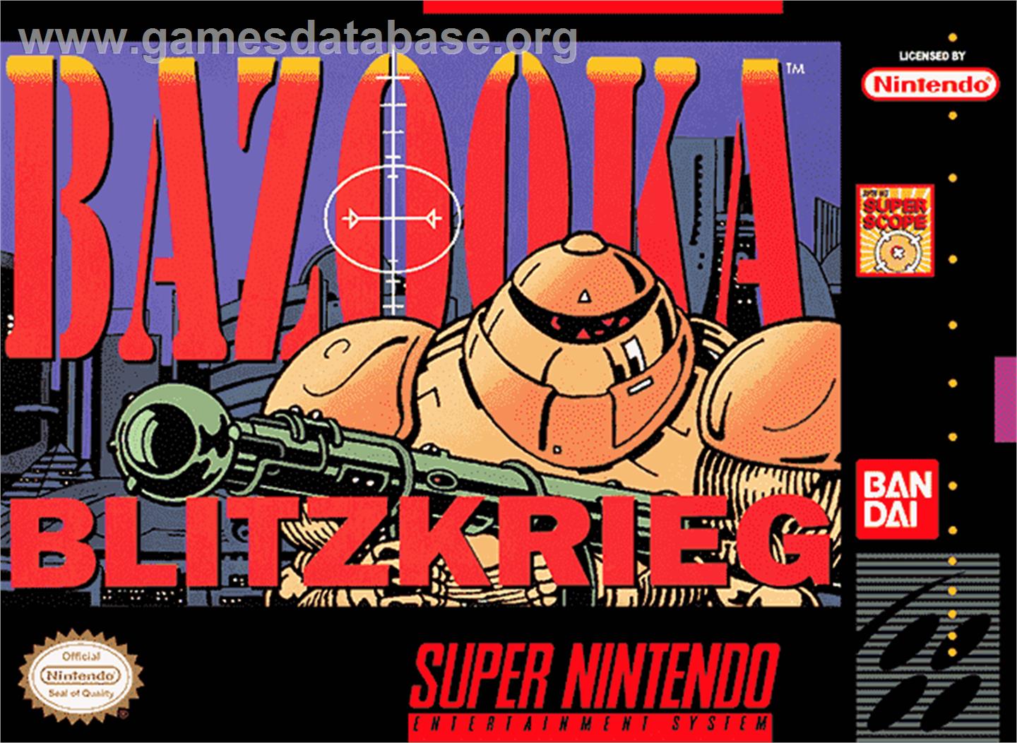 Bazooka Blitzkrieg - Nintendo SNES - Artwork - Box