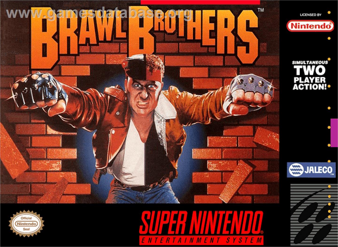 Brawl Brothers: Rival Turf! 2 - Nintendo SNES - Artwork - Box