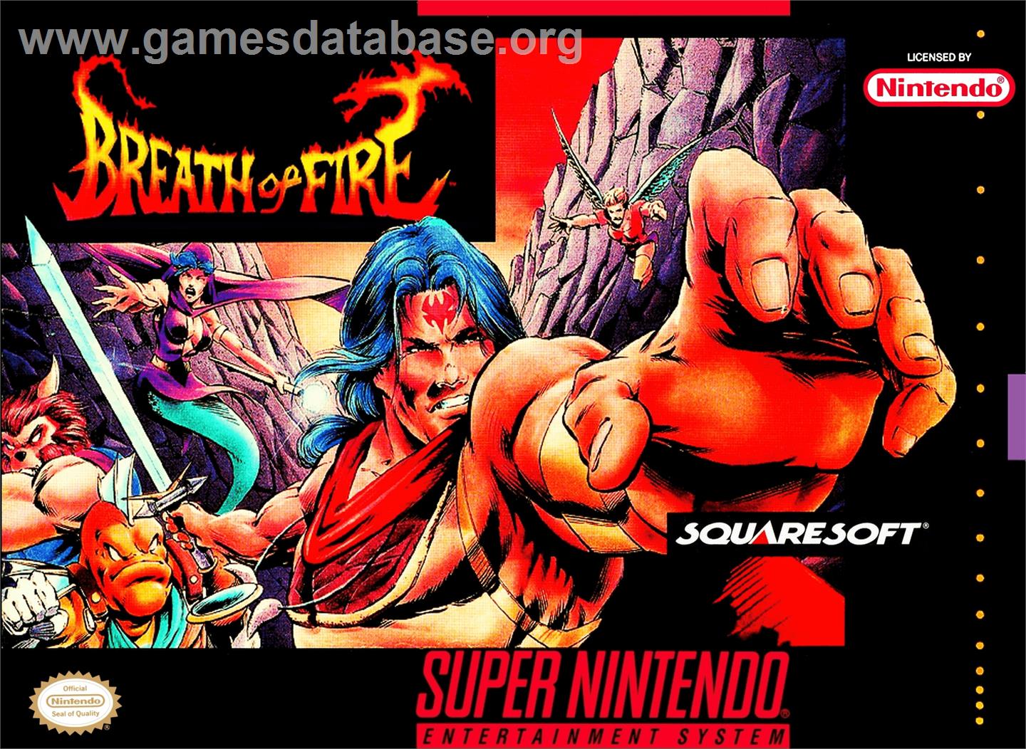 Breath of Fire - Nintendo SNES - Artwork - Box