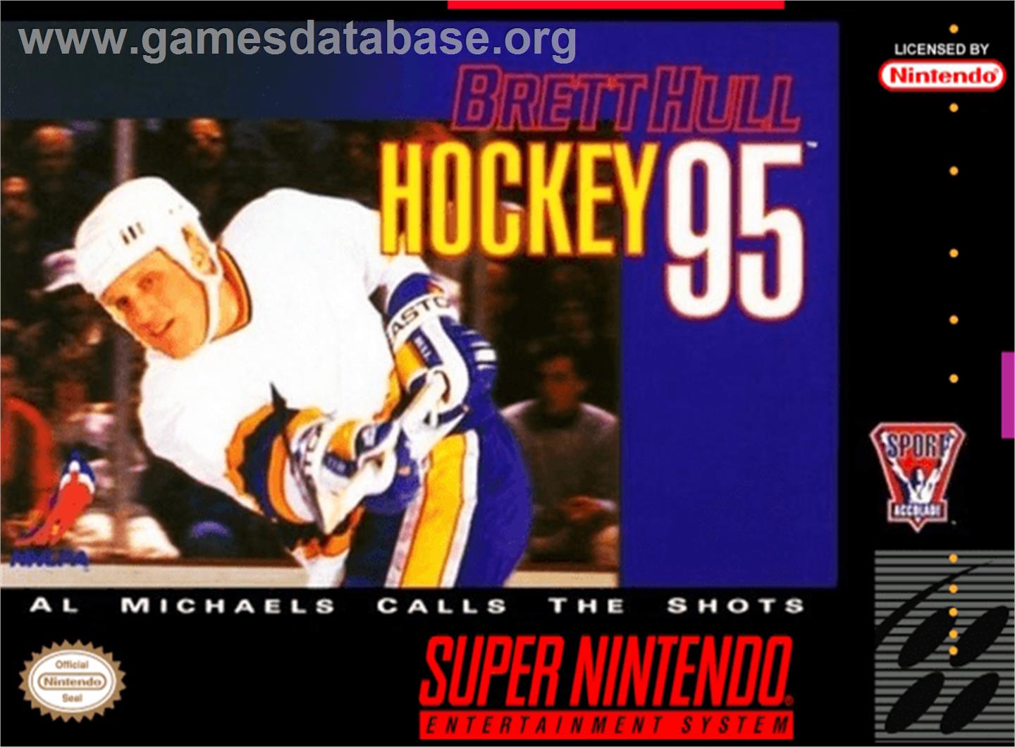 Brett Hull Hockey 95 - Nintendo SNES - Artwork - Box