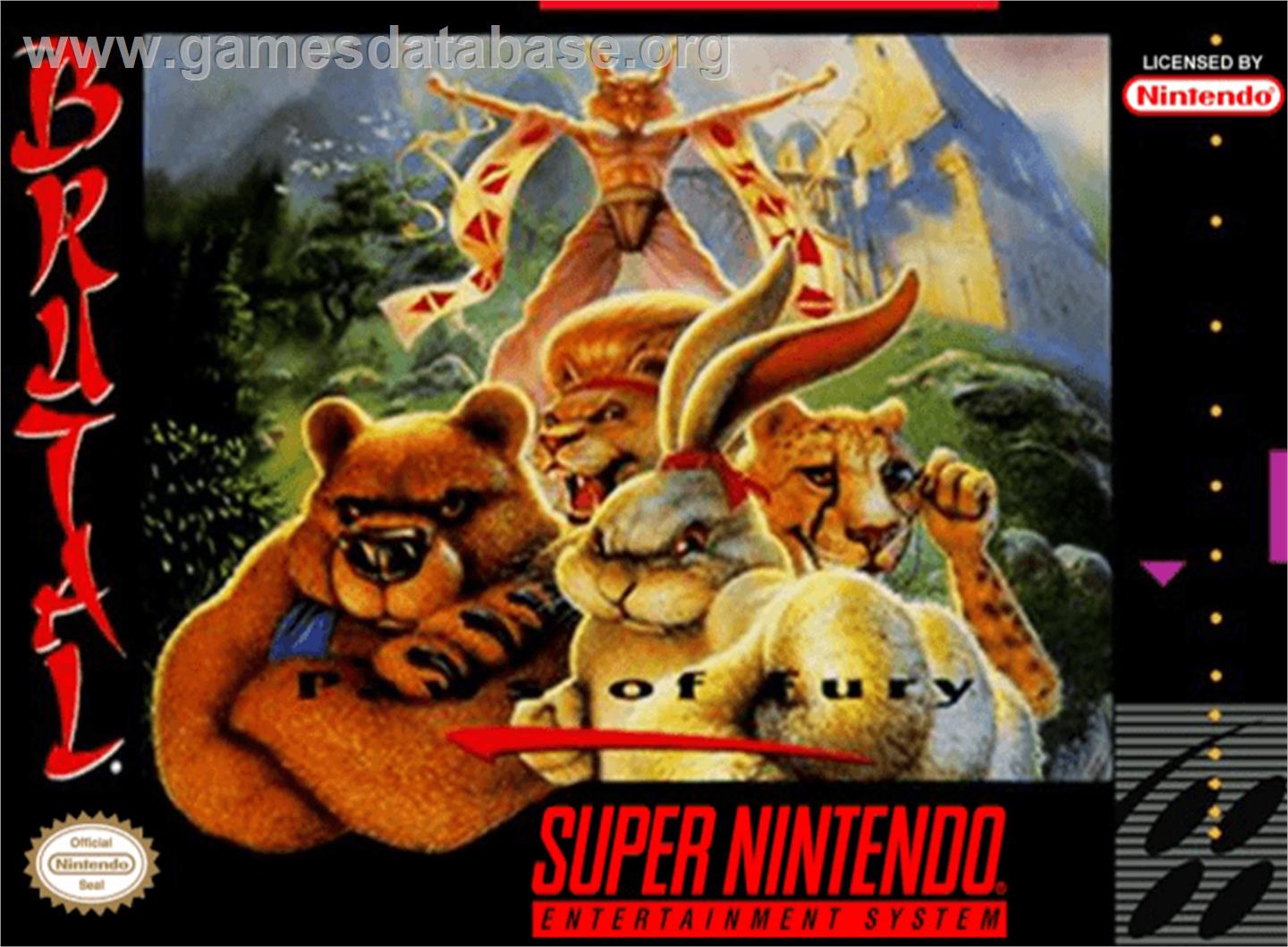 Brutal: Paws of Fury - Nintendo SNES - Artwork - Box